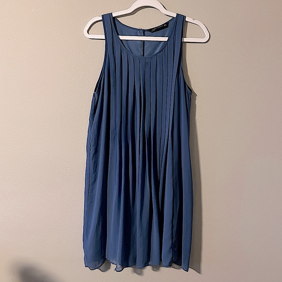 Zara Woman Sleeveless Pleated Mini Dress M - Picture 2 of 5